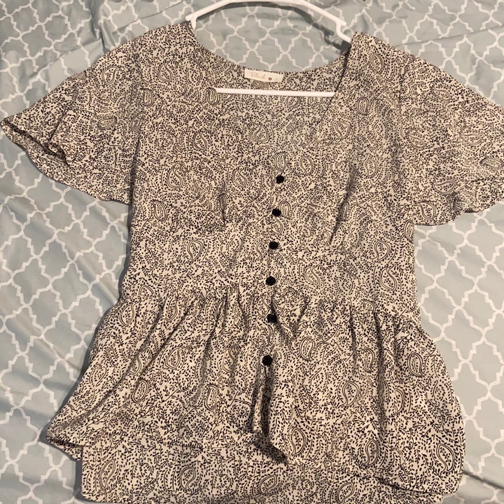 White Flower Blouse